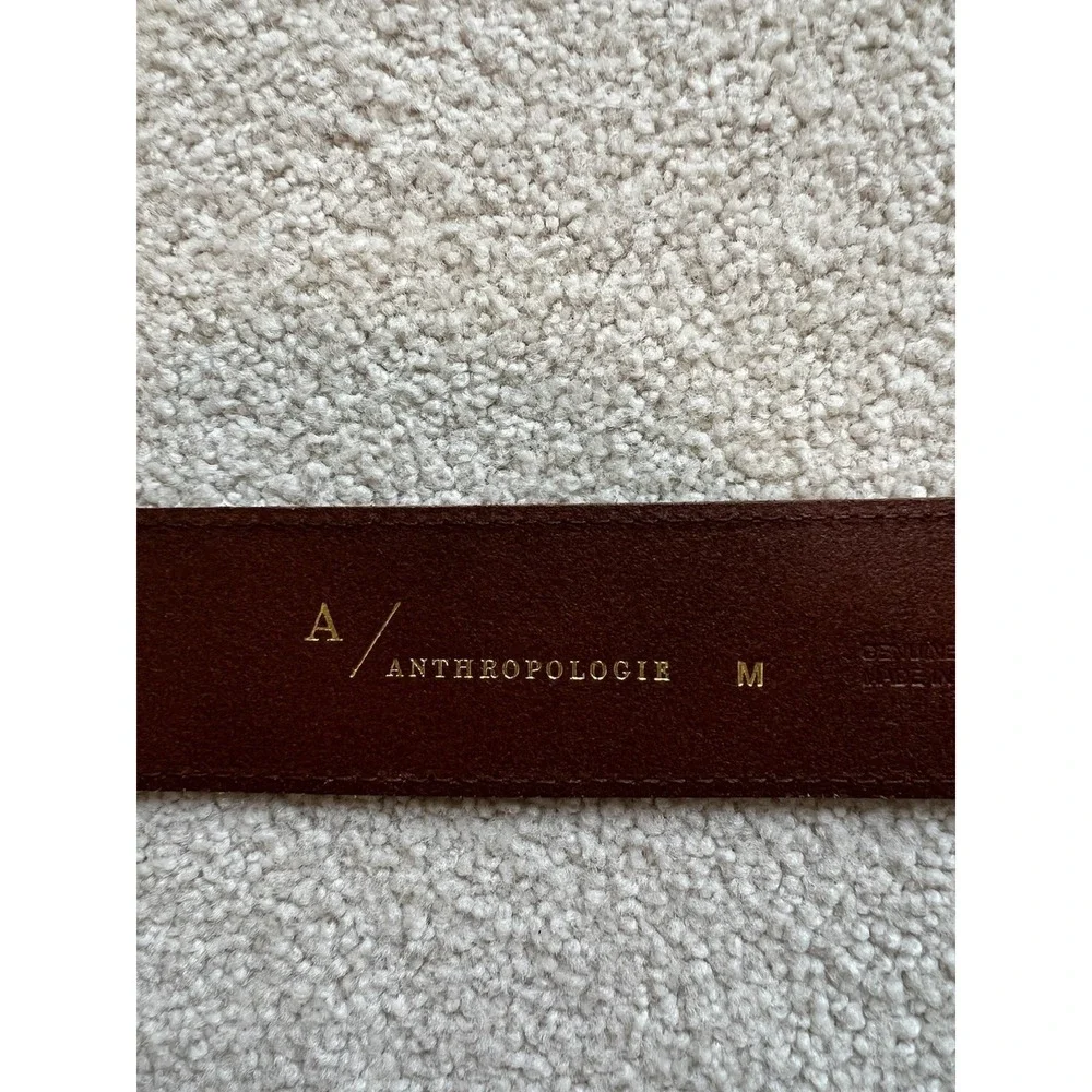 Anthropologie Womens Brown 100% Genuine Leather Belt Size‎ Medium Western Boho
